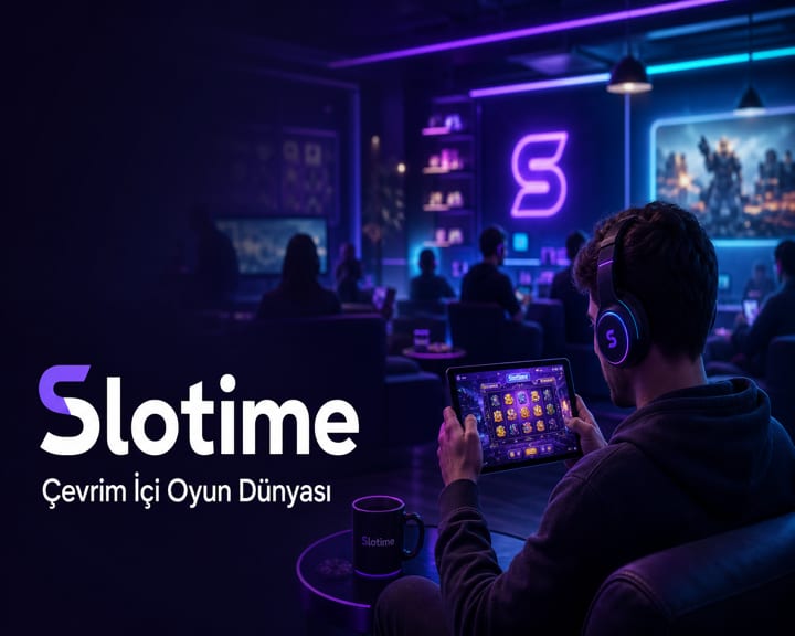 Slotime çevrim içi oyun platformu tanıtım sahnesi